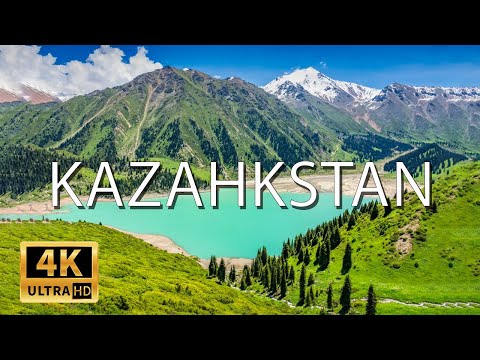 FLYING OVER KAZAKHSTAN (4K UHD) - Relaxing Music Along With Beautiful Nature Videos - 4K Video UHD