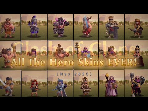 All The Hero Skins EVER! May 2020 Clash of Clans #ClashofClans Gold Pass
