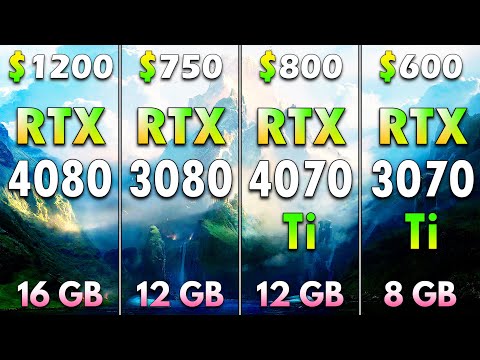 RTX 4080 16GB vs RTX 3080 12GB vs RTX 4070 Ti 12GB vs RTX 3070 Ti 8GB | PC Gaming Benchmark Tested