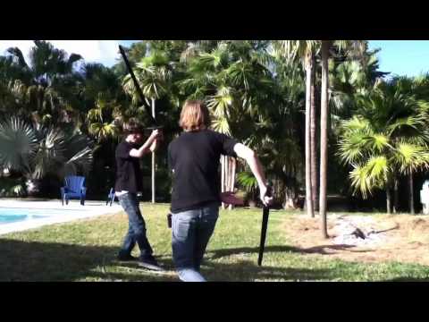 Cold steel hand and a half training sword duel
