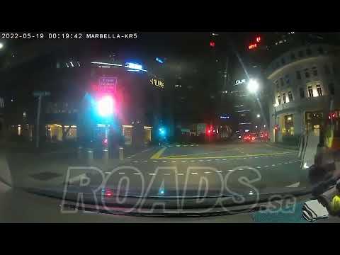 Cars move off during bus priority signal.