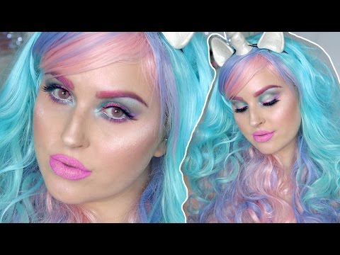 Pretty Halloween Makeup Tutorial ♡ Colorful Unicorn Inspired! Video