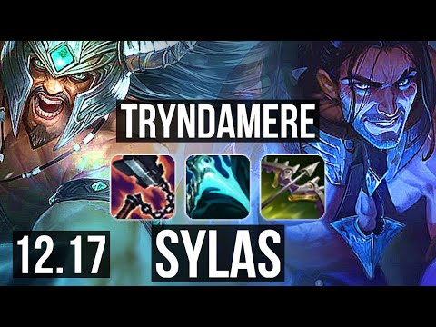 TRYNDAMERE vs SYLAS (MID) | 9/1/5, 500+ games, Godlike | KR Grandmaster | 12.17