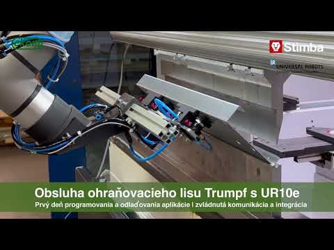 Ekom obsluha ohraňovacieho lisu Trumpf s UR10e | skúšobná výroba