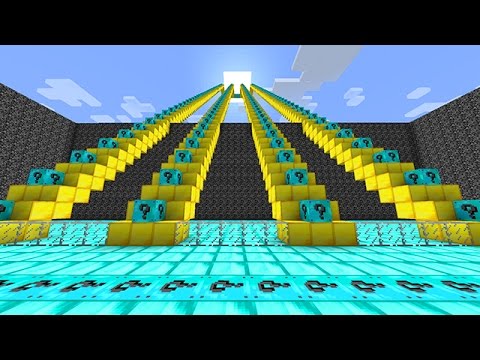 Minecraft: LUCKY BLOCKS DIAMOND STAIRCASE RACE MINI-GAME! (PVP Challenge)