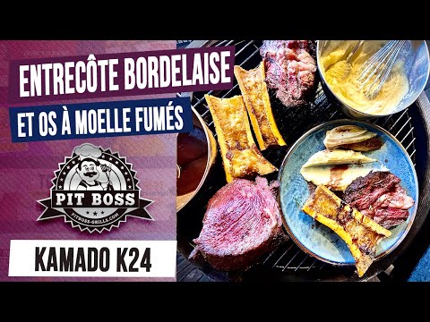 Recette de l'entrecôte fumée, sauce bordelaise au BBQ à charbon kamado Pit Boss K24