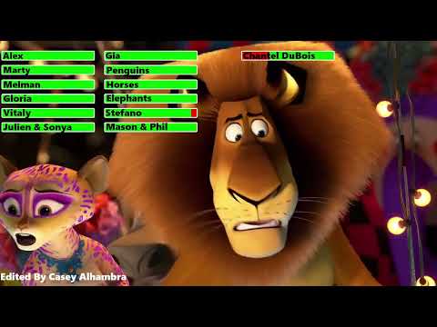 Madagascar 3: Europe's Most Wanted (2012) Final Battle with healthbars