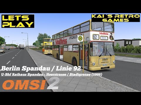 "OMSI 2" Berlin Spandau - Linie 92 / MAN SD200 - SD 80