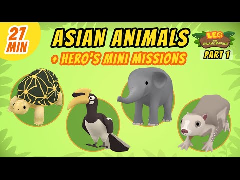 Asian Animals (Part 1/7) - Junior Rangers and Hero's Animals Adventure | Leo the Wildlife Ranger