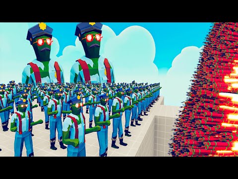 100x POLICE ZOMBIES + 1x GIANT vs EVERY GOD - Totally Accurate Battle Simulator TABS