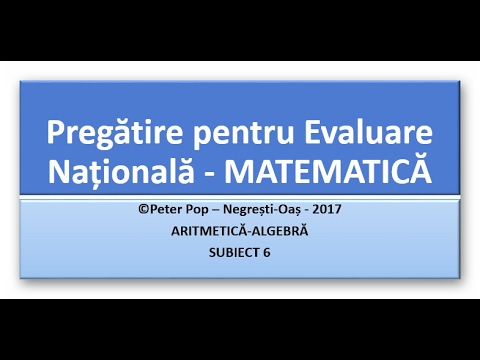 Pregătire pentru Evaluare Națională   MATEMATICĂ   6