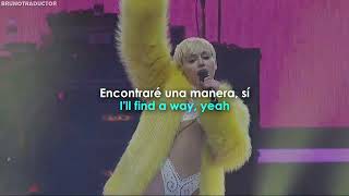 Miley Cyrus - On My Own // Lyrics + Español [Live at the Bangerz Tour]