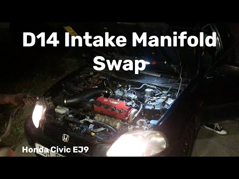 Honda Civic D14 Intake Manifold swap (from D16)