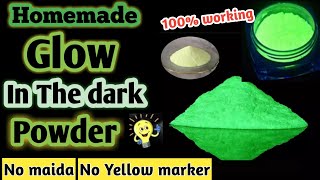#78| How to make Glow in the dark powder | Diy neon powder | Diy glow powder | All in one AB