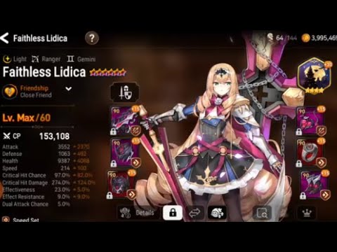 [Epic Seven] CG starts RTA with DPS Faithless Lidica and Dizzy