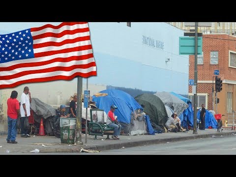 США - Я в Шоке от Лос Анджелеса (Опасные Районы, SKID ROW HOOD, Город Бомжей, Жесть)