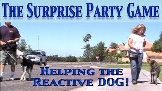 The Surprise Party Game: Reactivity Dog Training "barking at people, dogs, or things"