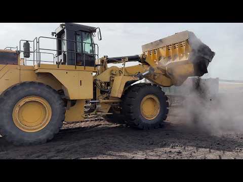 Caterpillar 992G Wheel Loader Loading Coal at Massive Mining Site - Sotiriadis/ Labrianidis - 4K
