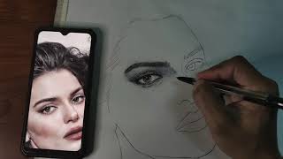 KENDALL JENNER -ballpoint medium- HYPERREALISM in 3D FORMAT- the sneak peek