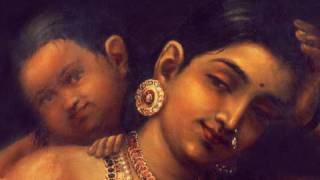 Yashoda and Krishna by Raja Ravi Varma Painting 