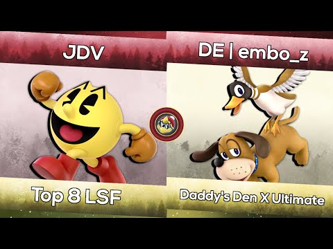 JDV (Pac Man) vs. DE | embo_z (Duck Hunt) | Daddy's Den X Ultimate | Smash Ultimate Top 8 LSF