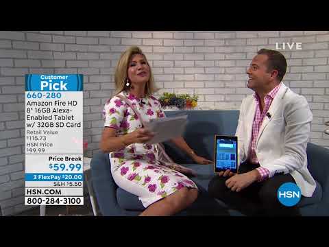 Amazon Fire HD 8" 16GB AlexaEnabled Tablet with 32GB SD ...