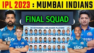 IPL 2023 AUCTION | Mumbai Indians Team Squad | MI Team Players List 2023 | MI Squad 2023