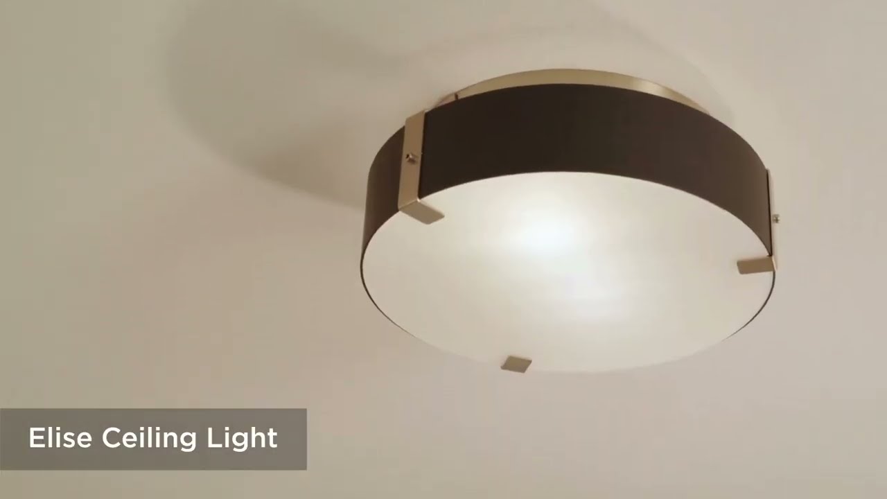 Video 1 Watch A Video About the Possini Euro Elise Gold and Black Flush Ceiling Light
