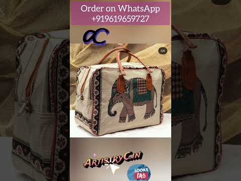Elephant Canvas Duffle Bags for Ladies