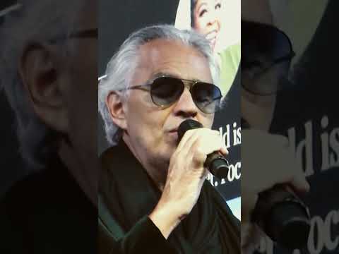 Hear Andrea Bocelli sing ‘Amazing Grace’ to fans in Times Square shorts