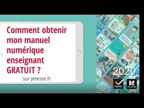 Comment obtenir mon manuel numérique enseignant GRATUIT - 2021