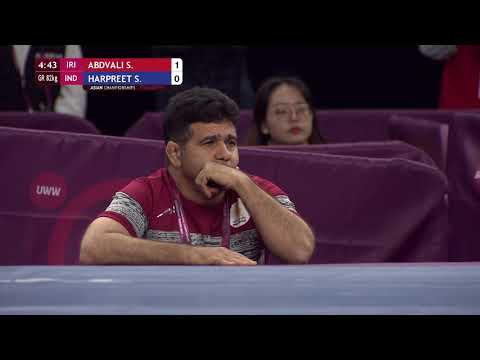 GOLD GR - 82 kg: S. ABDVALI (IRI) v. S. HARPREET (IND)