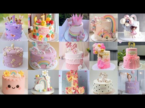 🎀 Cute 1st Birthday Cake for Baby Girl | Pink Princess Cake Design | Simple & Elegant Pink Cake 🎂✨