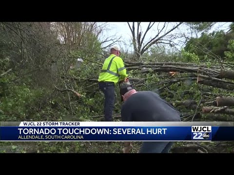 Allendale, SC deals with the aftermath of a tornado
