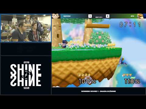 Shine 2019 - Raychu (Ness) Vs. DFX (Falcon, Fox) Super Smash Bros. Top 16 Rd 1