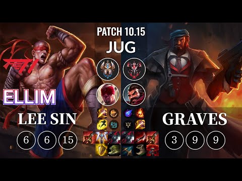 T1 Ellim Lee Sin vs Graves Jungle - KR Patch 10.15