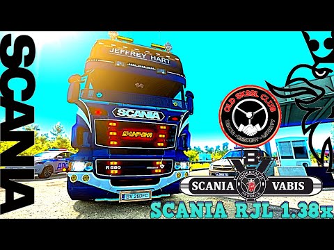 SCANIA RJL TUNING MOTOR 580 V8 EURO TRUCK SIMULATOR 1.38x