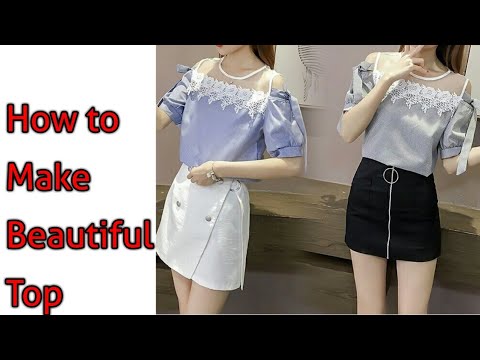 How to make  beautiful top for collage girl in hindi | w2w boutique Video
