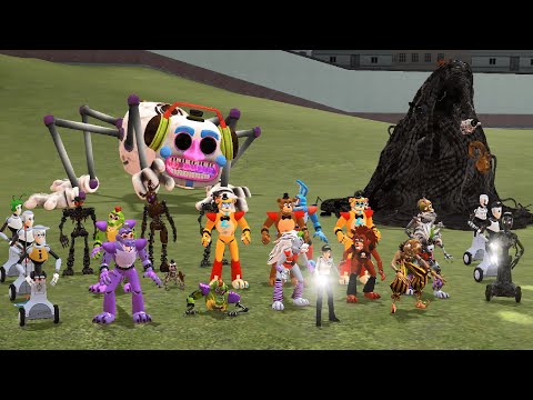 ALL ANIMATRONICS AND CHARACTERS FROM FNAF 9 ATTACK ME █ Garry's Mod – FNAF Security Breach █