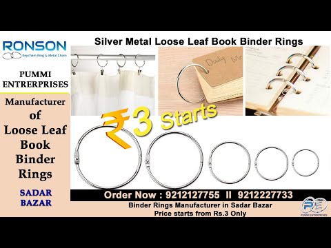 Binding101 3 Silver Metal Loose Leaf Binding Rings (100 Pack) NAP1007-1