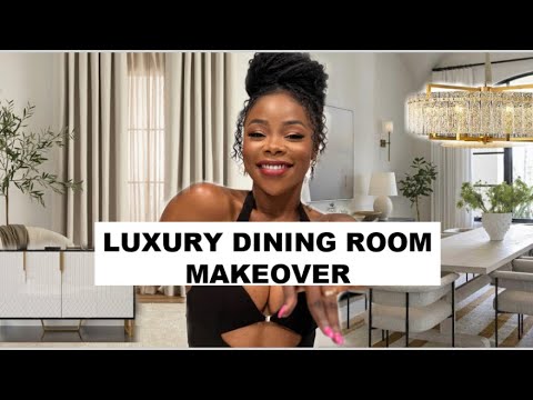 LUXURY DINING ROOM MAKEOVER. HOW TO CREATE A COZY LUXURIOUS DININGROOM ON A BUDJET. START TO FINISH