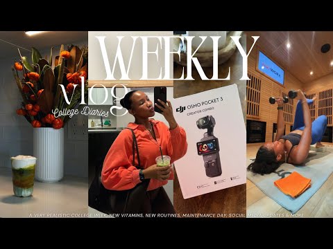 WEEKLY COLLEGE  VLOG |  New Camera + New Routines + Crash Outs + Maintenance Day + 5am Mornings...