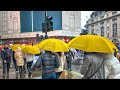 London City Tour 2025 ️ Rainy London Winter Walk West End To City Of London 4K HDR