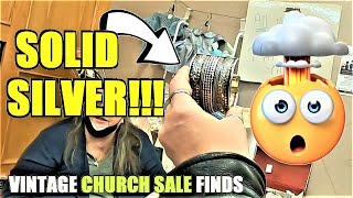 Ep575:  AMAZING SILVER & VINTAGE CHURCH SALE HAUL!  🤯🤯  Shop with me for antique collectibles