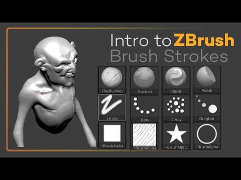 Intro to ZBrush 015 - Brush Strokes! Drag Dot, Freehand, DragRect, LazyMouse, Replay Last, and more!