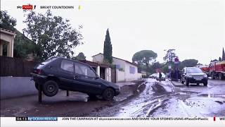 Weather Events 2019 - Severe flooding in south of France - BBC News - 25th October 2019