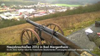 preview picture of video 'Bad Mergentheim Neujahrsschießen 2012, Cannonshooting, Cañóntirar, Pétardtirer'