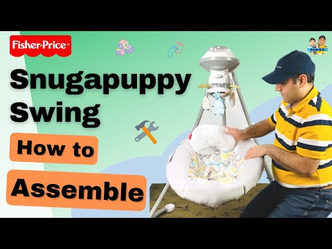 Fisher-Price Snugapuppy Swing: Assembly & Unboxing - How to put together Fisher Price Snugabunny