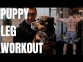 Puppy Trains Legs With Pro Natural Bodybuilder | Quick 45min Leg Workout