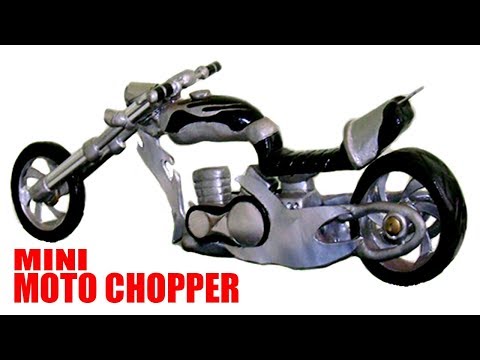 D.I.Y Mini Moto Chopper Casera Alumínio Epox Madeira